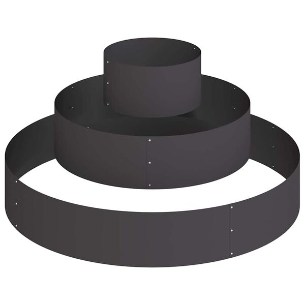 vidaXL Have Blomsterkrukke Sort 120 x 120 x 20 cm Koldvalset st&aring;l