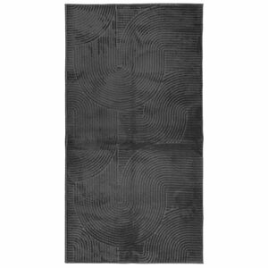 vidaXL gulvt&aelig;ppe IZA 80x150 cm kort luv skandinavisk look antracitgr&aring;
