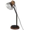 vidaXL skrivebordslampe 18x18x60 cm 25 W E27 vintagesølv
