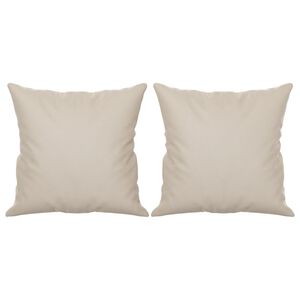 vidaXL pyntepuder 2 stk. 40x40 cm mikrofiberstof cremefarvet
