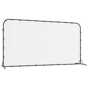 vidaXL fodbold-rebounder 366x90x183 cm HDPE sort