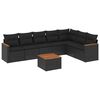 vidaXL sofas&aelig;t til haven 8 dele med hynder polyrattan sort