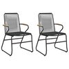 vidaXL havestole 2 stk. 58x59x85,5 cm PVC-rattan sort