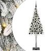 vidaXL Juletr&aelig; med 300 LED'er med stativ Hvid 180 cm PE og St&aring;l