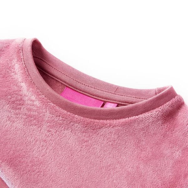 Sweatshirt til børn str. 92 patchwork velour pink