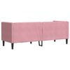 vidaXL 3-personers Chesterfield-sofa med bolsterpuder fl&oslash;jl pink