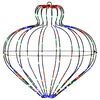 vidaXL Julefinial lys 192 LED'er Flerfarvet Dia. 40 x 40 cm