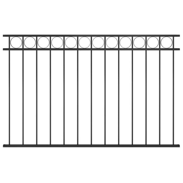 vidaXL hegnspanel st&aring;l 1,7x1 m sort