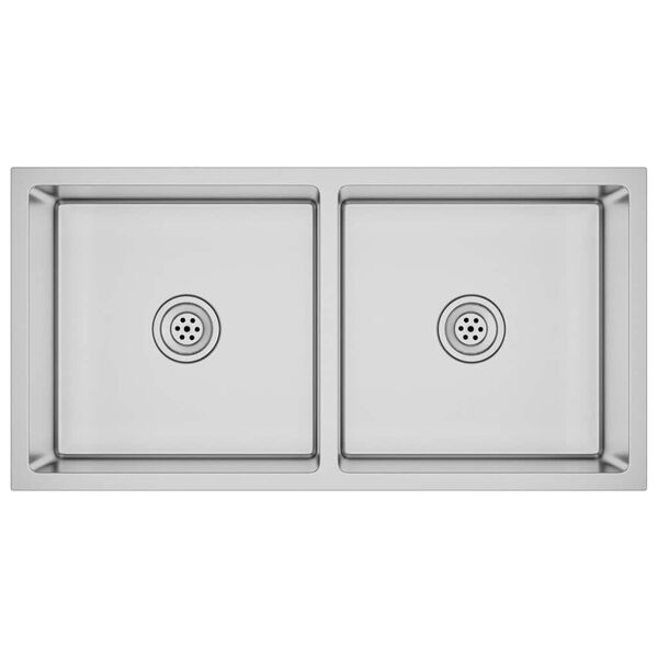 vidaXL h&aring;ndlavet k&oslash;kkenvask rustfrit st&aring;l