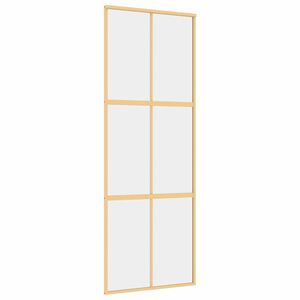 vidaXL skyded&oslash;r 76x205 cm klart sikkerhedsglas og aluminium guldfarvet