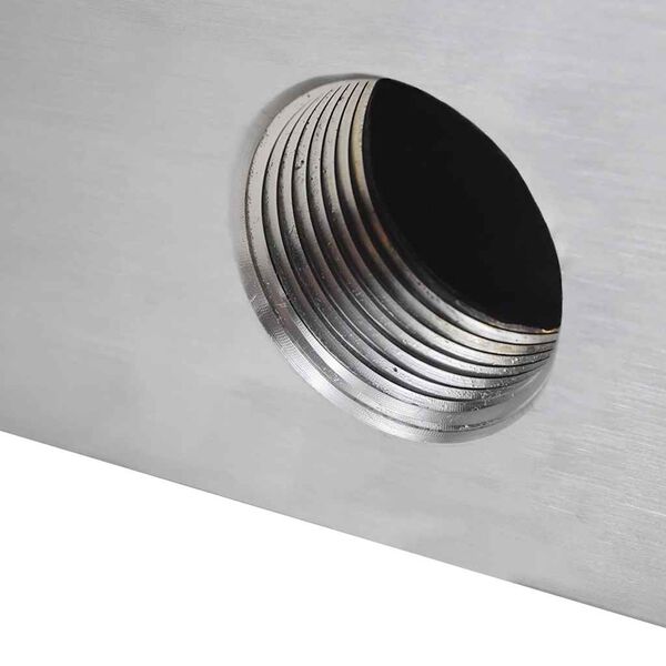 Rektangul&aelig;rt vandfald/font&aelig;ne til sv&oslash;mmebassin rustfrit st&aring;l 45 cm