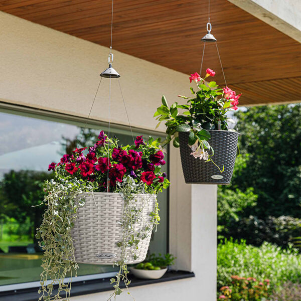LECHUZA hængende plantekrukke NIDO Cottage 35 ALL-IN-ONE granitgrå