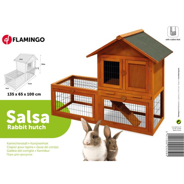 FLAMINGO kaninbur Salsa 135x65x100 cm brun