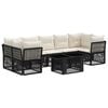 vidaXL Havesofa S&aelig;t 8 stk. Sort polyrattan