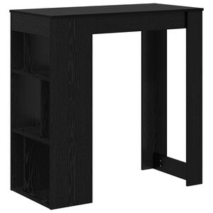 vidaXL Barbord 102 x 50 x 103,5 cm Konstrueret tr&aelig; Sort eg Rektangul&aelig;r