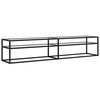 vidaXL tv-bord 200x40x40,5 cm h&aelig;rdet glas transparent