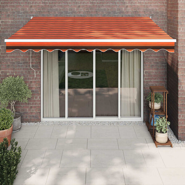 vidaXL foldemarkise 3x2,5 m stof og aluminium orange og brun