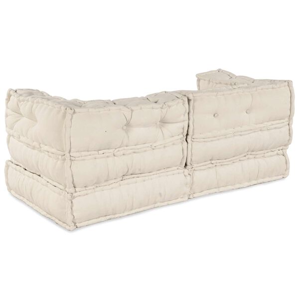 vidaXL Modulsofa 2 pcs Creme 140 x 70 x 56 cm Stof