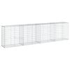 vidaXL gabionkurv med cover 400x50x100 cm galvaniseret jern