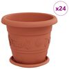 vidaXL Plantepotter 24 pcs Mursten R&oslash;d &Oslash; 26 x 21.5 cm Plastik