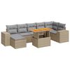 vidaXL sofas&aelig;t til haven 8 dele med hynder polyrattan beige