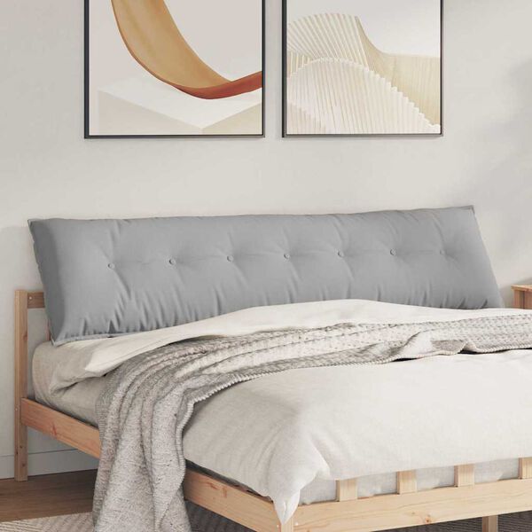 vidaXL Rygpude Skygr&aring; 200 x 19 x 50 cm Stof