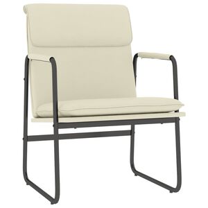 vidaXL loungestol 55x64x80 cm kunstl&aelig;der cremefarvet