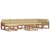 vidaXL Udend&oslash;rs sofagruppe med pude 8 pcs Naturlig og Beige