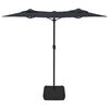 vidaXL parasol m. dobbelt parasoldug 316x145 cm sort