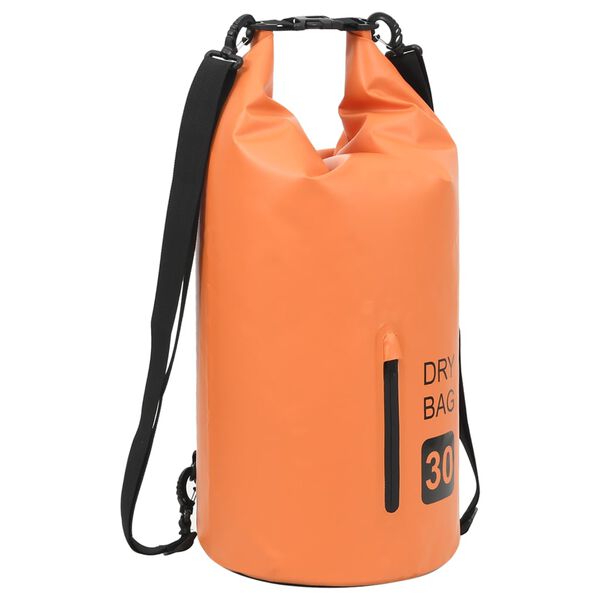 vidaXL vandt&aelig;t t&oslash;rpose m. lynl&aring;s 30 l PVC orange