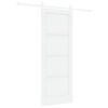 vidaXL Skyded&oslash;r 78 x 202 cm Konstrueret tr&aelig; Hvid
