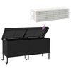 vidaXL opbevaringsboks med hjul 160x55x75 cm polyrattan sort