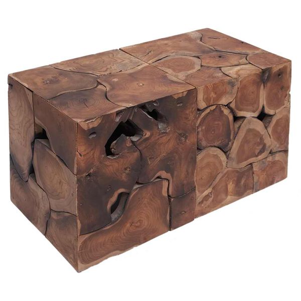 vidaXL taburetter/sofabord massivt teaktræ