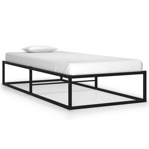 vidaXL sengestel 90x200 cm metal sort