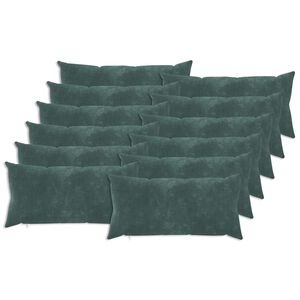 vidaXL Pudebetr&aelig;k 12 pcs HEERLEN Hav Bl&aring; 40 x 80 cm Mikrofiber Fleece