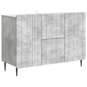 vidaXL Sideboard med skuffe Betongr&aring; 89 x 34,5 x 62 cm Konstrueret tr&aelig;
