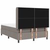 vidaXL Box spring seng med madras Gr&aring;brun 190 x 140 cm Stof