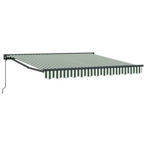vidaXL Markiseramme Gr&oslash;n og Hvid 300 x 250 cm