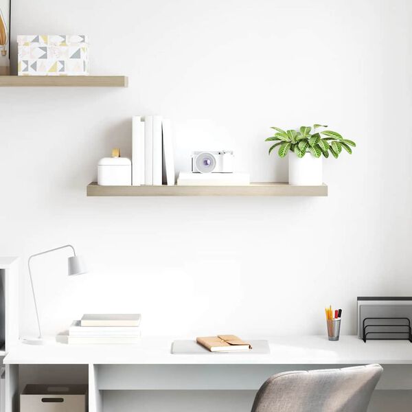 vidaXL v&aelig;ghylde 90x23,5x3,8 cm MDF egetr&aelig;sfarve