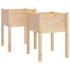 vidaXL plantekasser 2 stk. 50x50x70 cm massivt fyrretr&aelig;