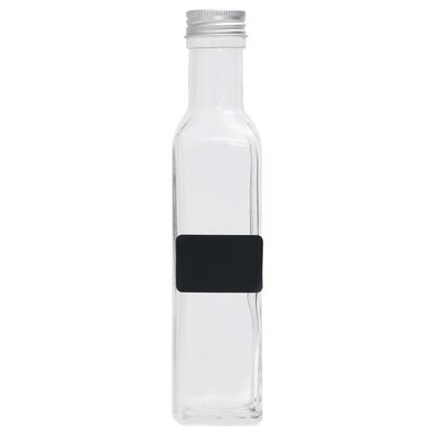 vidaXL glasflasker med skruelåg 20 stk. 250 ml firkantet