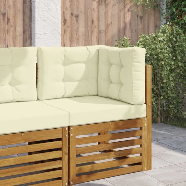 vidaXL Udend&oslash;rs Sofa Pude 3 pcs Creme Polyester