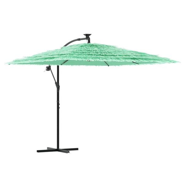 vidaXL haveparasol med st&aring;lstang 269x269x235 cm gr&oslash;n