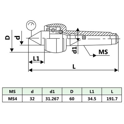 vidaXL roterende medløbspinol MT4