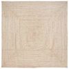vidaXL Omr&aring;de t&aelig;ppe Natur og hvid 200 x 200 cm Jute
