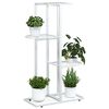 vidaXL blomsterstativ i 4 niveauer 43x22x76 cm metal hvid