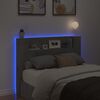 vidaXL Hovedg&aelig;rde kabinet med LED Beton 140 x 16,5 x 103,5 cm