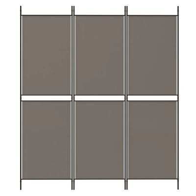vidaXL 3-panels rumdeler 150x220 cm stof antracitgrå
