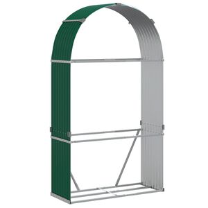 vidaXL br&aelig;ndestativ 120x45x210 cm galvaniseret st&aring;l gr&oslash;n