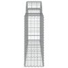 vidaXL buede gabionkurve 4 stk. 200x30x80/100 cm galvaniseret jern